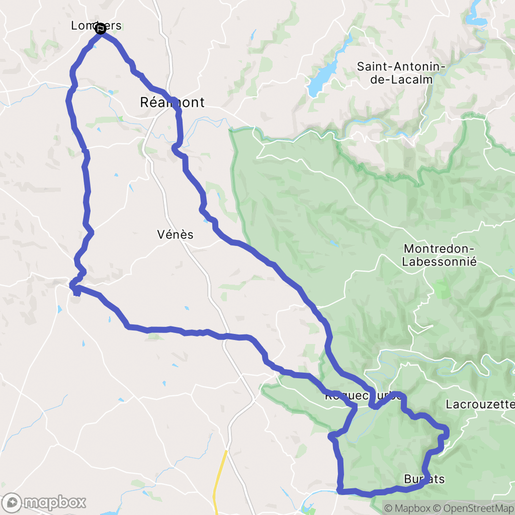 Lombers : carte du parcours de randonnée - France
