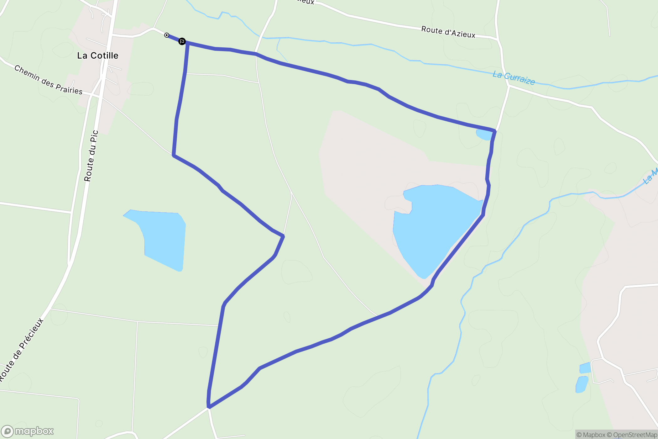 Précieux : carte du parcours de randonnée - France