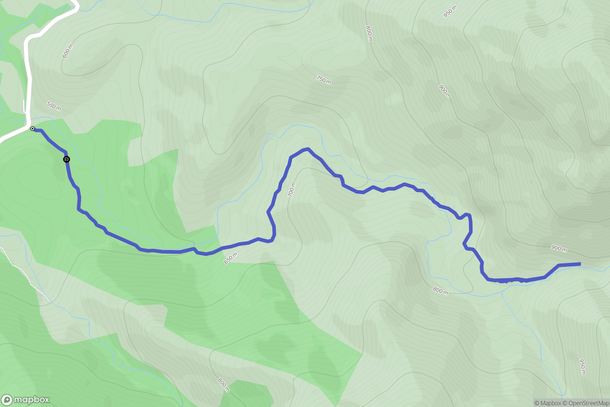 Bastelica : carte du parcours de randonnée - France