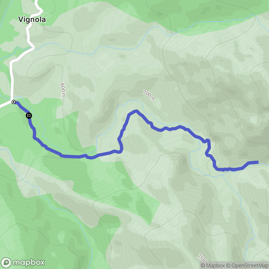 Bastelica : carte du parcours de randonnée - France