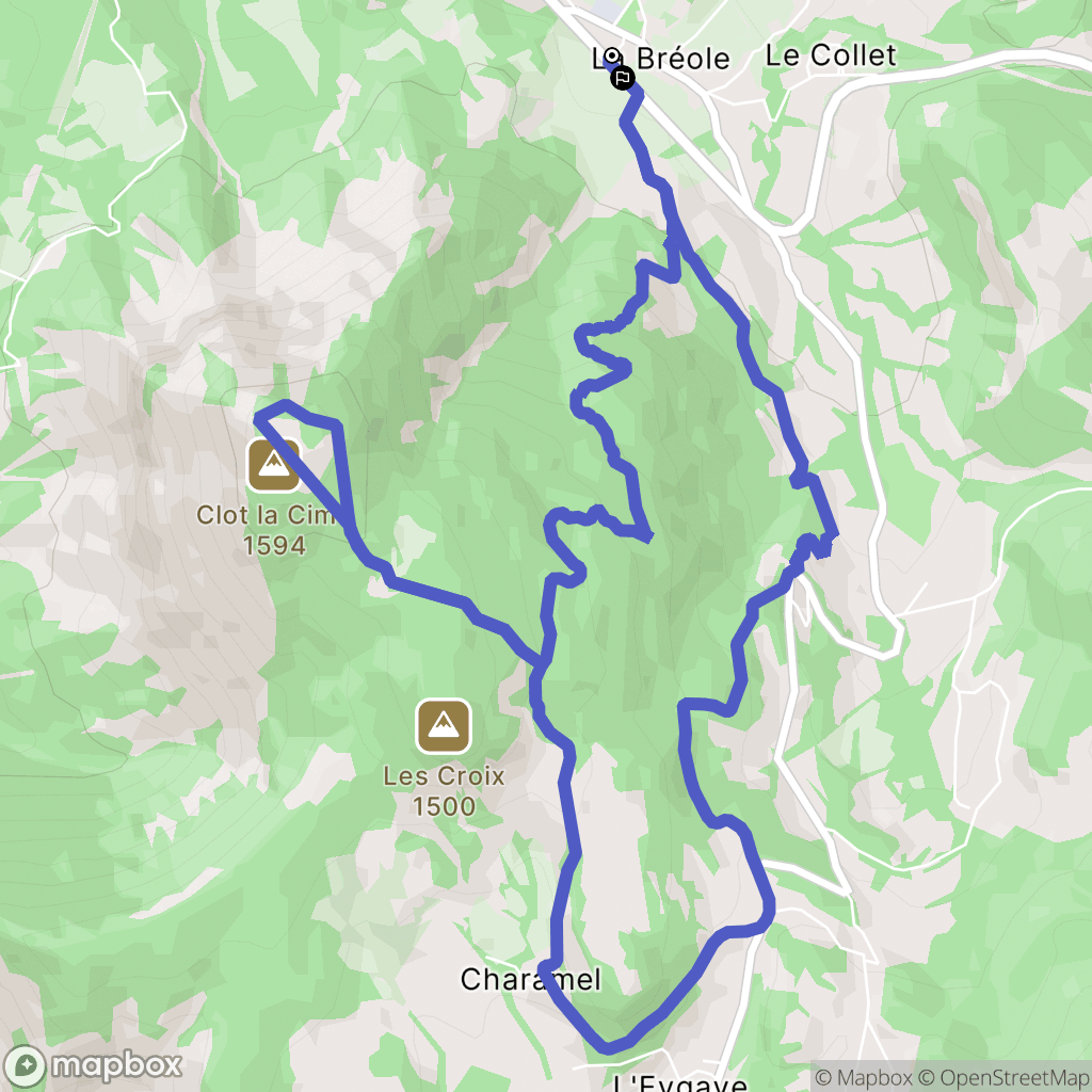 Ubaye-Serre-Ponçon : carte du parcours de randonnée - France