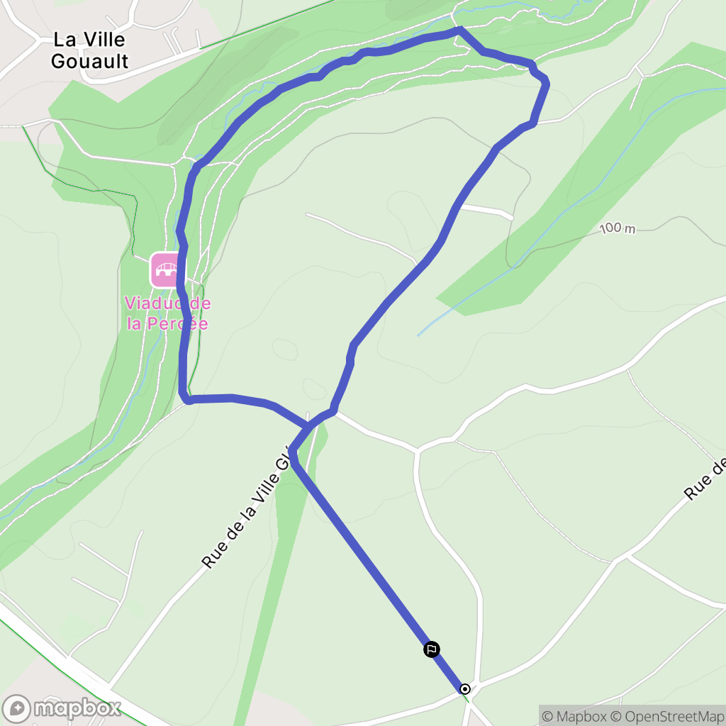 Plérin : carte du parcours de randonnée - France
