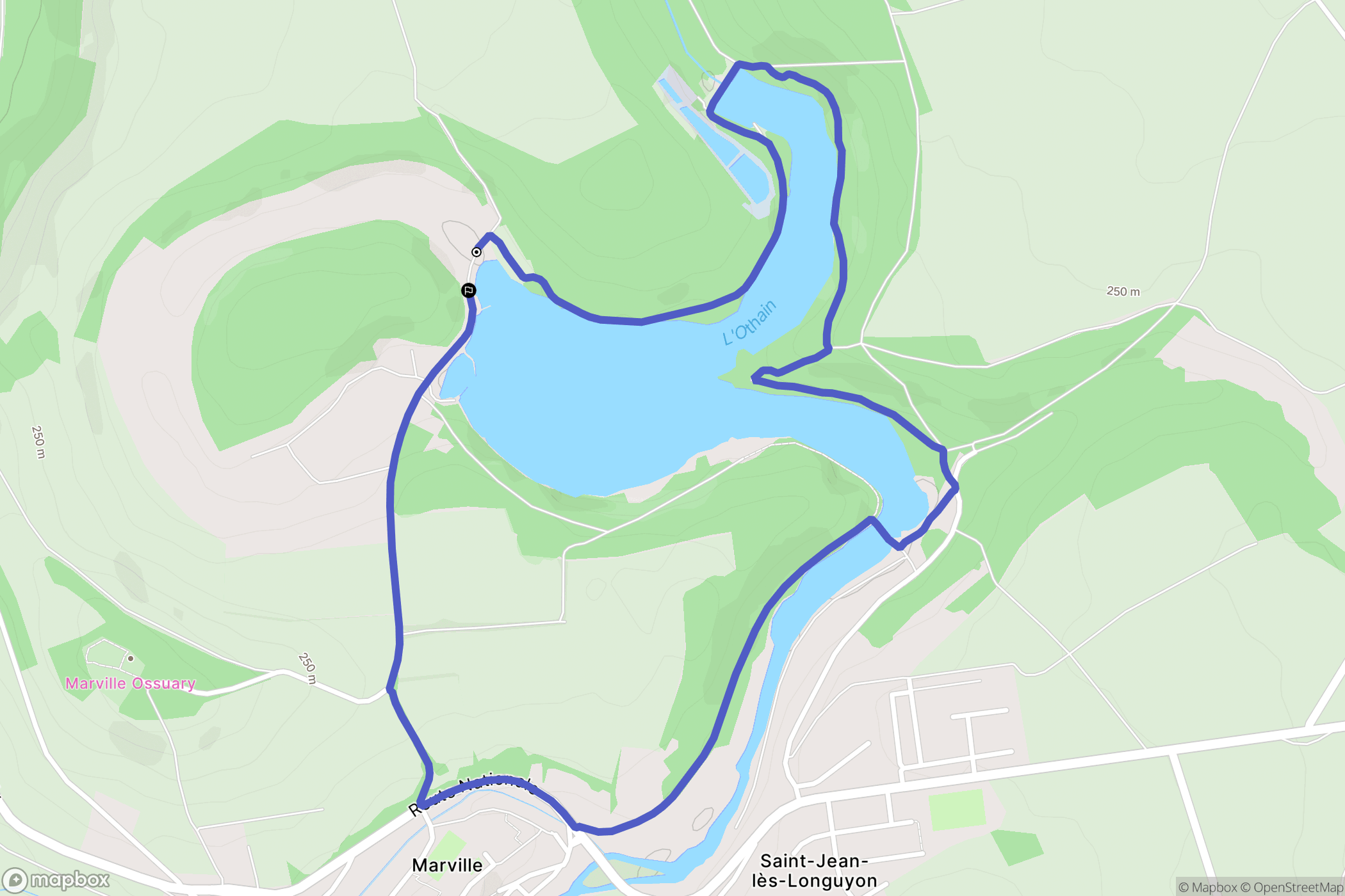Marville : carte du parcours de randonnée - France