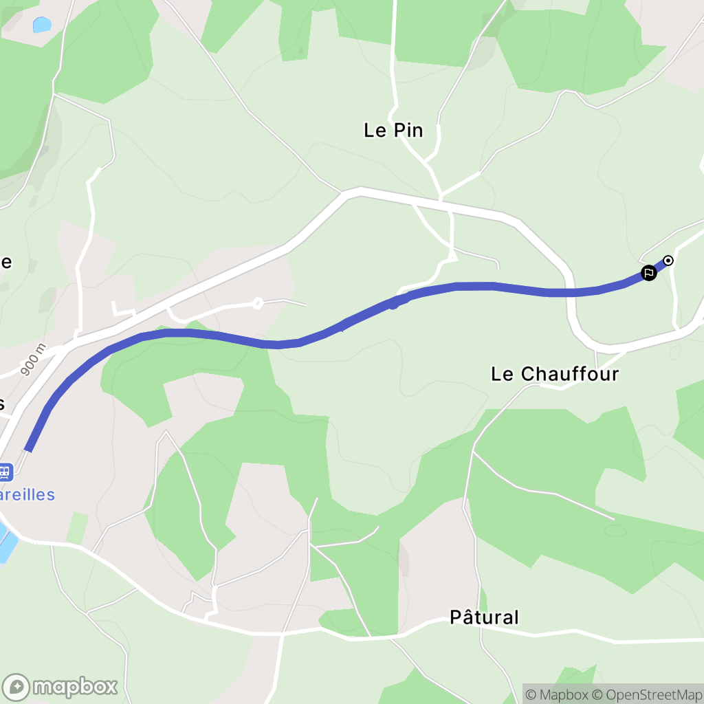 Estivareilles : carte du parcours de randonnée - France
