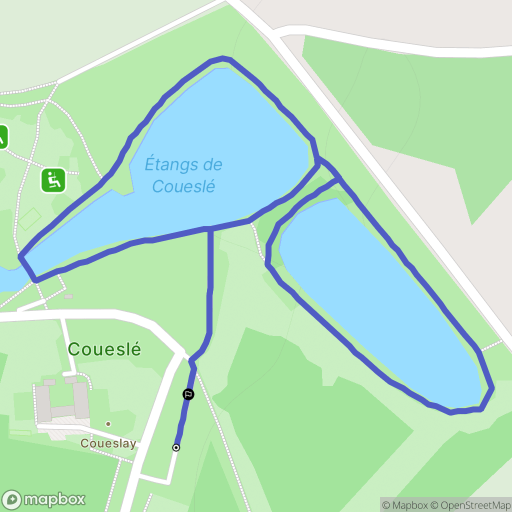 Allaire : carte du parcours de randonnée - France