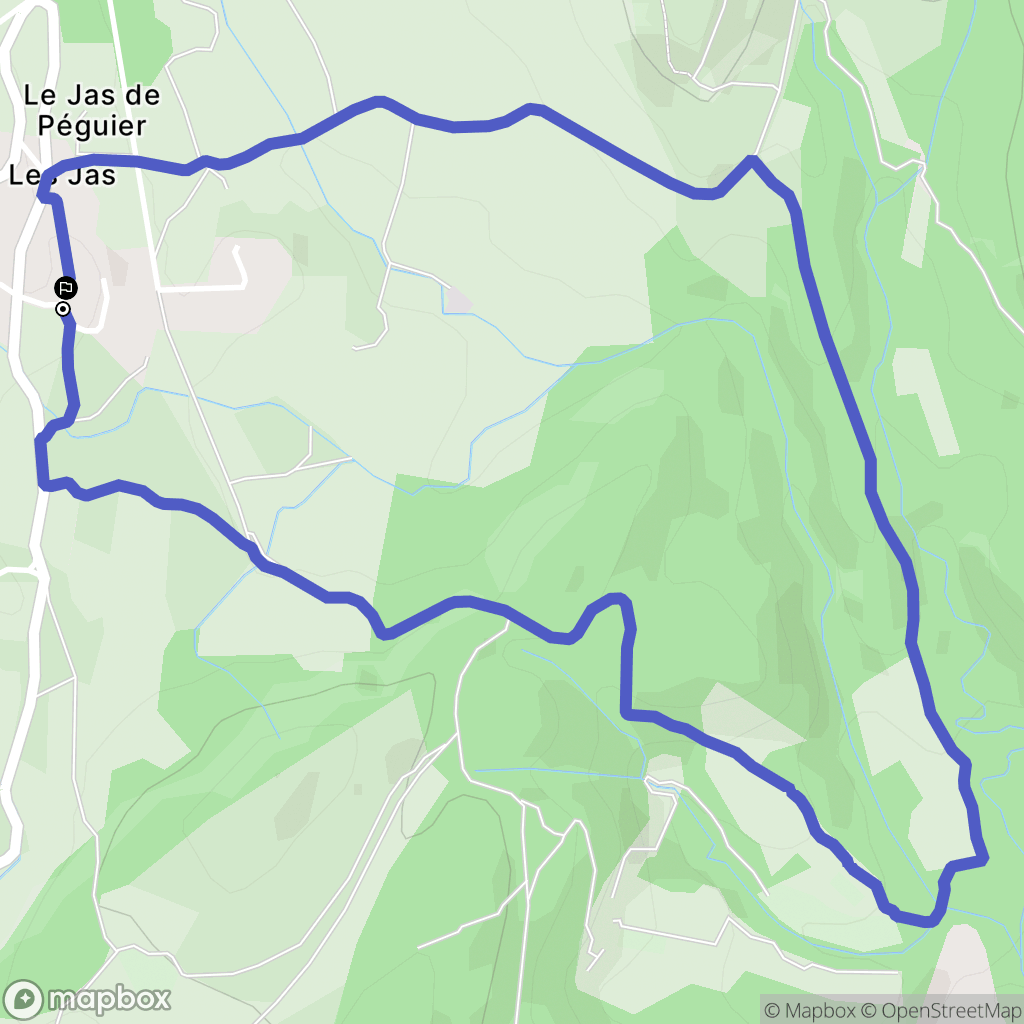 Châteauneuf-Val-Saint-Donat : carte du parcours de randonnée - France