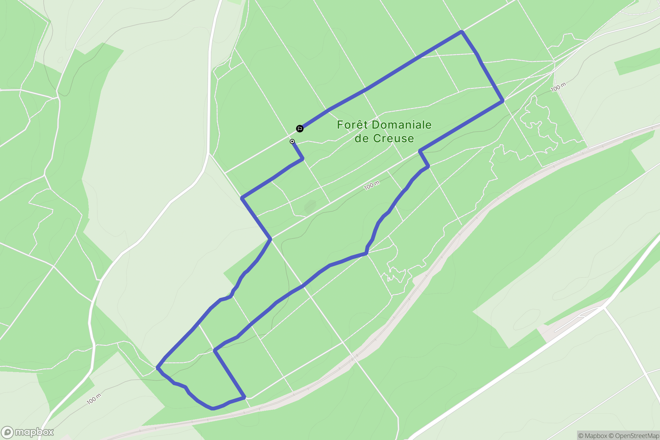 Bacouel-sur-Selle : carte du parcours de randonnée - France