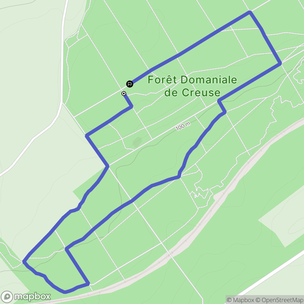 Bacouel-sur-Selle : carte du parcours de randonnée - France