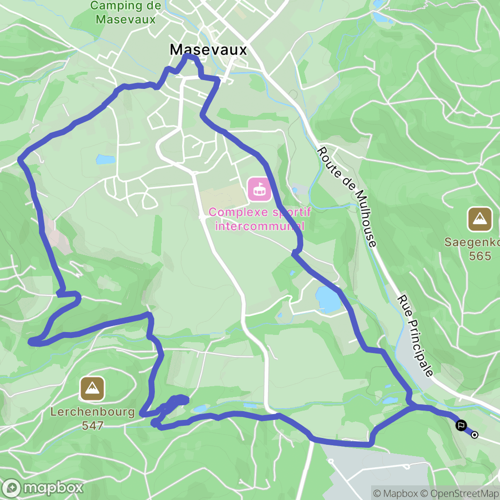 Lauw : carte du parcours de randonnée - France