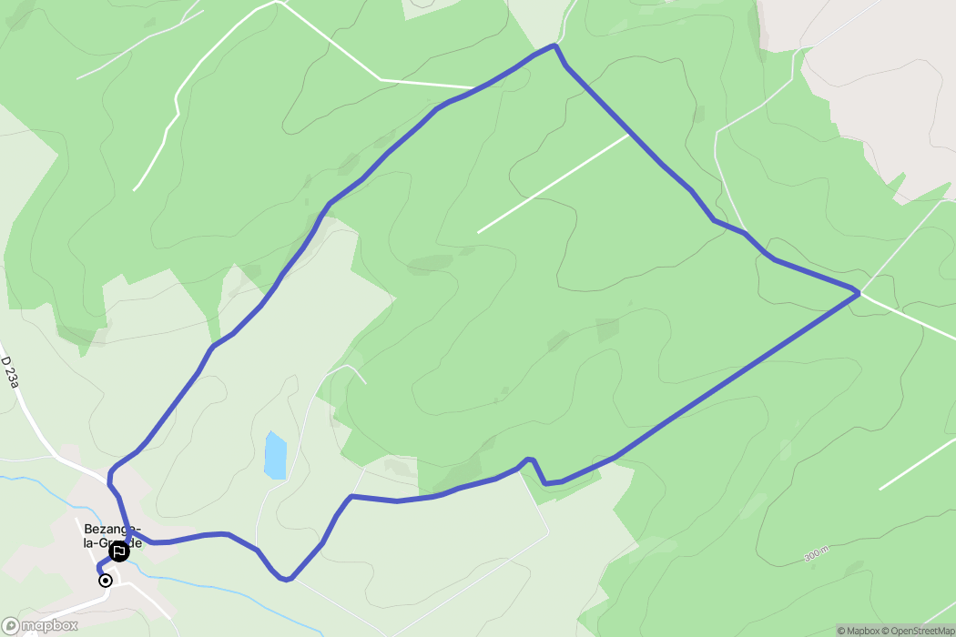 Bezange-la-Grande : carte du parcours de randonnée - France