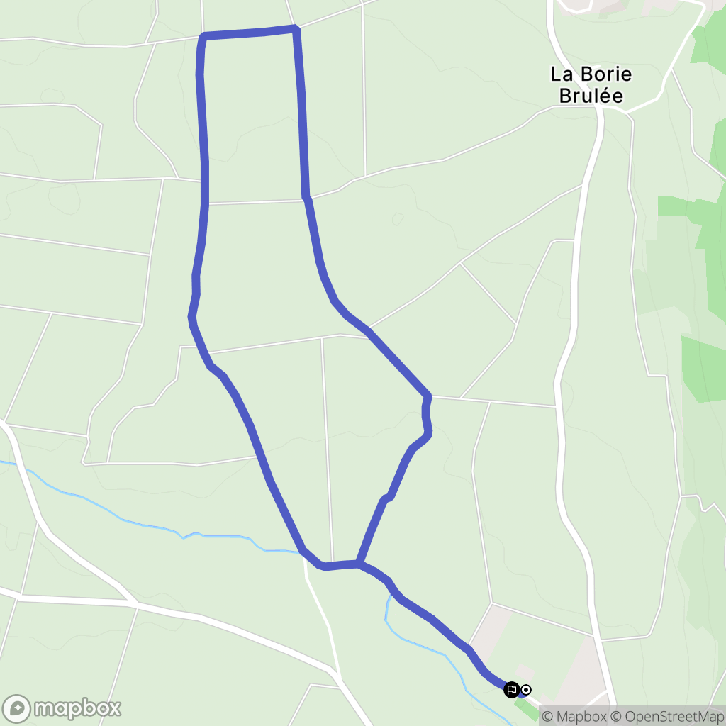 Gignat : carte du parcours de randonnée - France