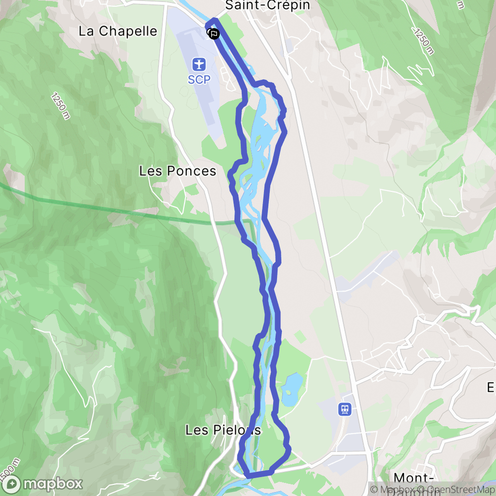 Saint-Crepin : carte du parcours de randonnée - France