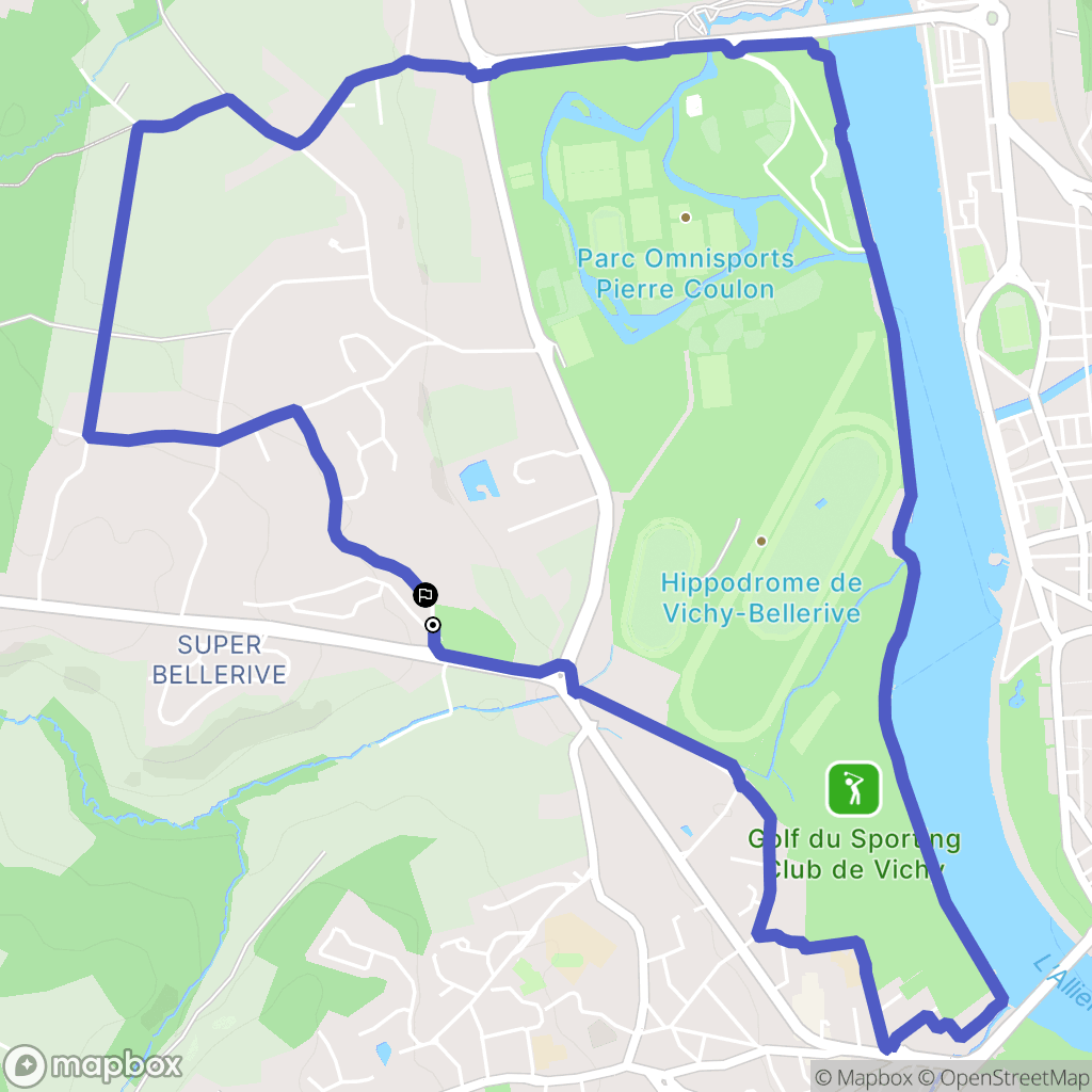 Bellerive-sur-Allier : carte du parcours de randonnée - France