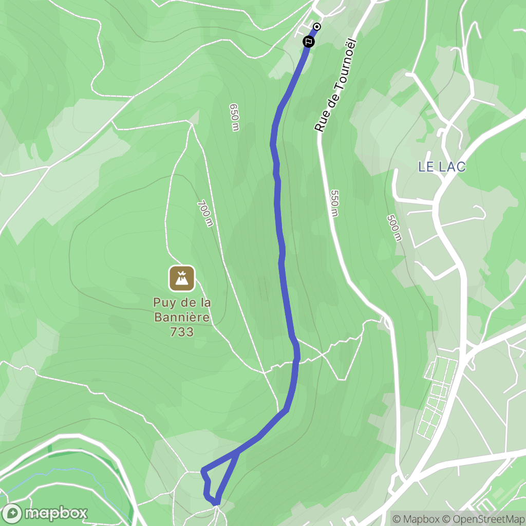 Volvic : carte du parcours de randonnée - France