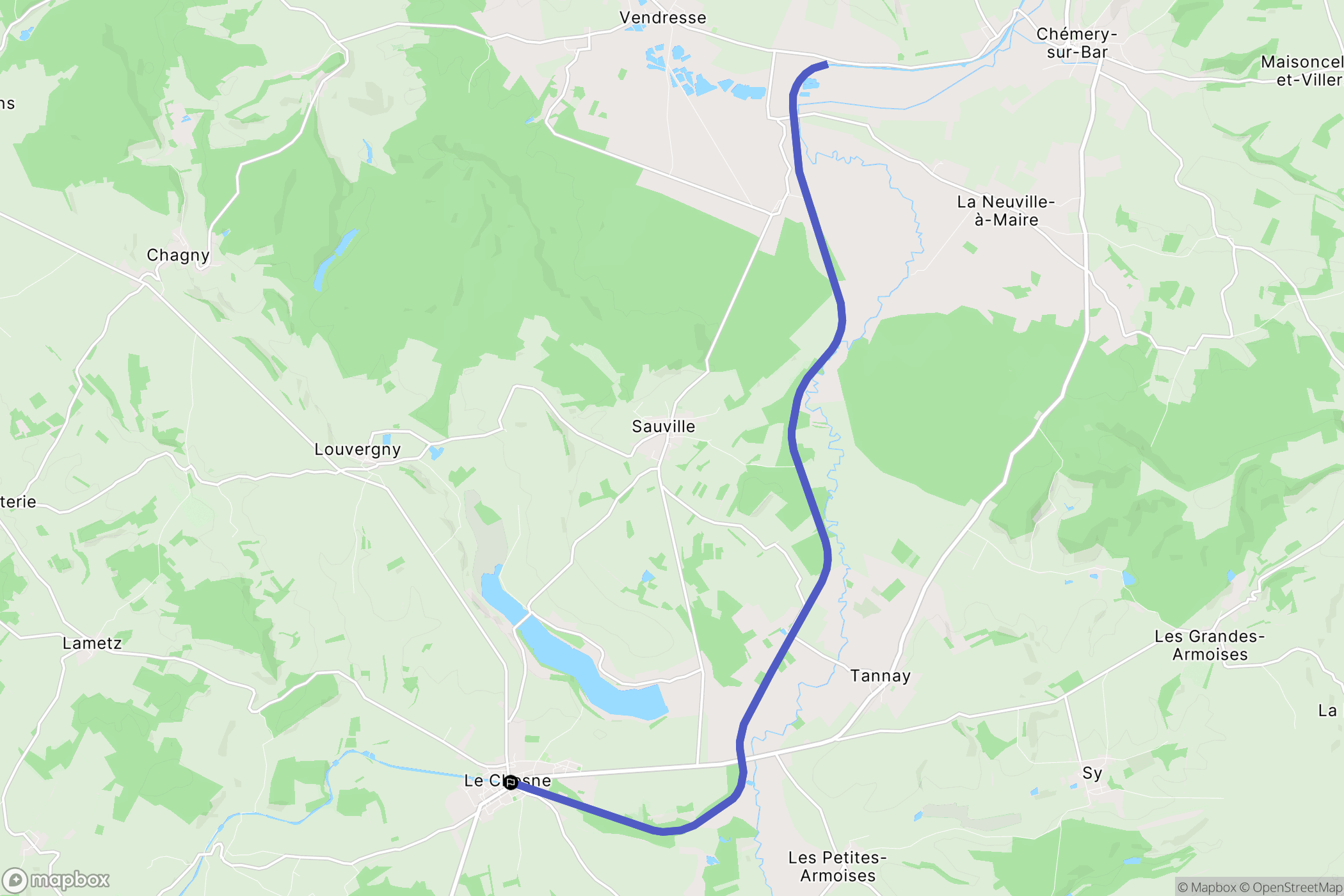 Bairon et ses environs : carte du parcours de randonnée - France