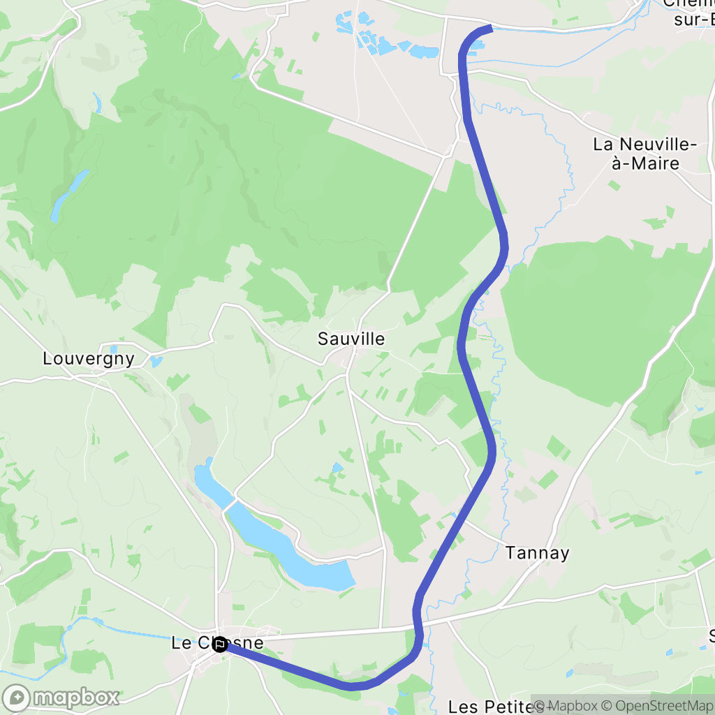 Bairon et ses environs : carte du parcours de randonnée - France