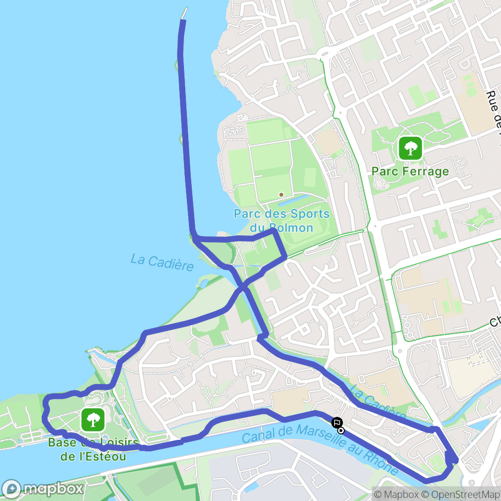 Marignane : carte du parcours de randonnée - France