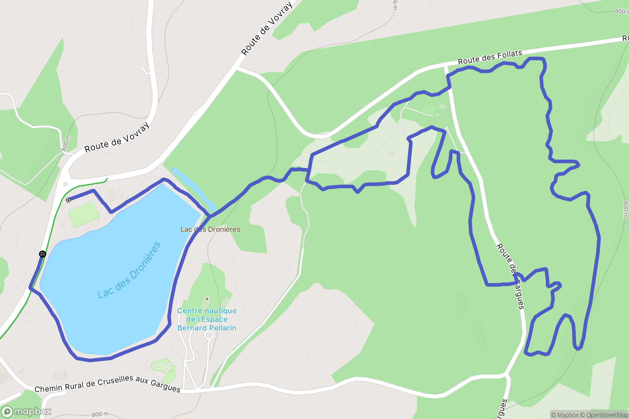 Cruseilles : carte du parcours de randonnée - France