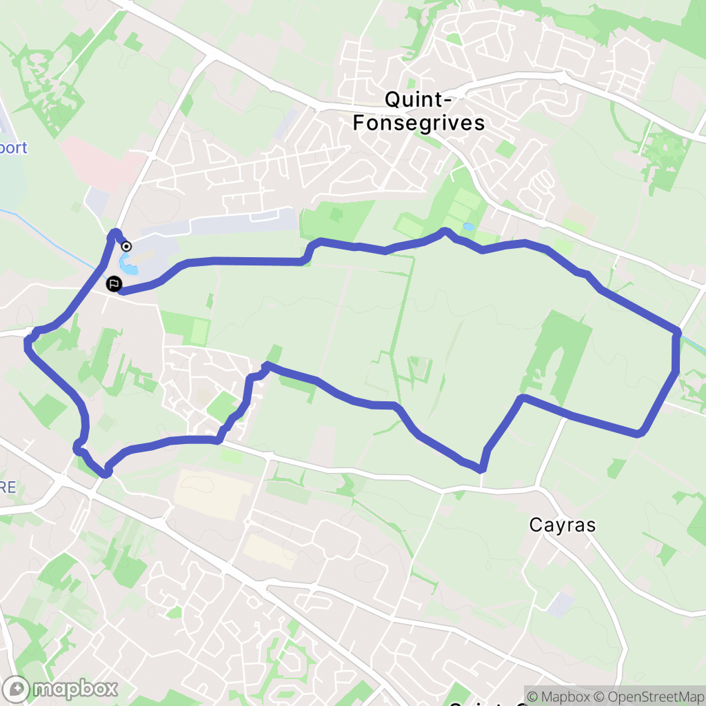 Quint-Fonsegrives : carte du parcours de randonnée - France