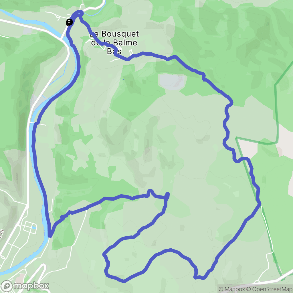 La Tour-sur-Orb : carte du parcours de randonnée - France