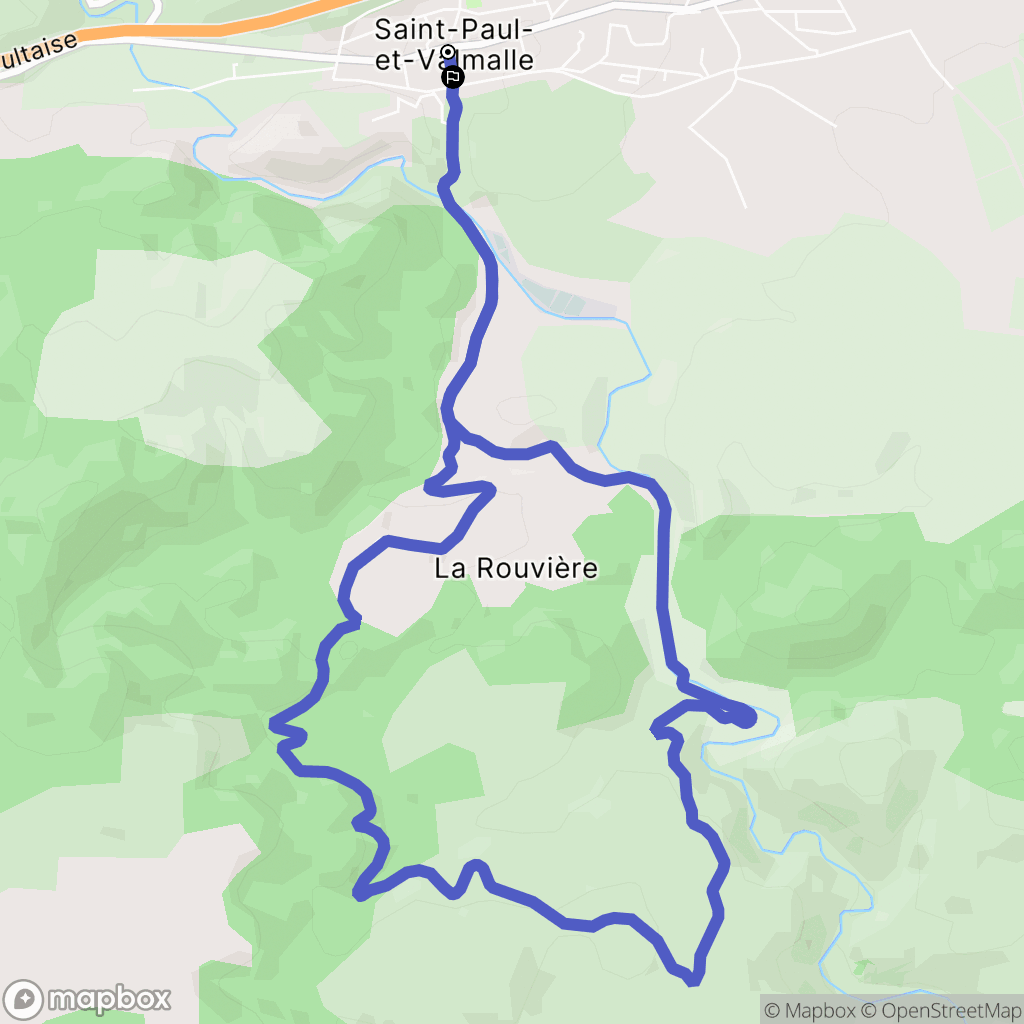 Saint-Paul-et-Valmalle : carte du parcours de randonnée - France