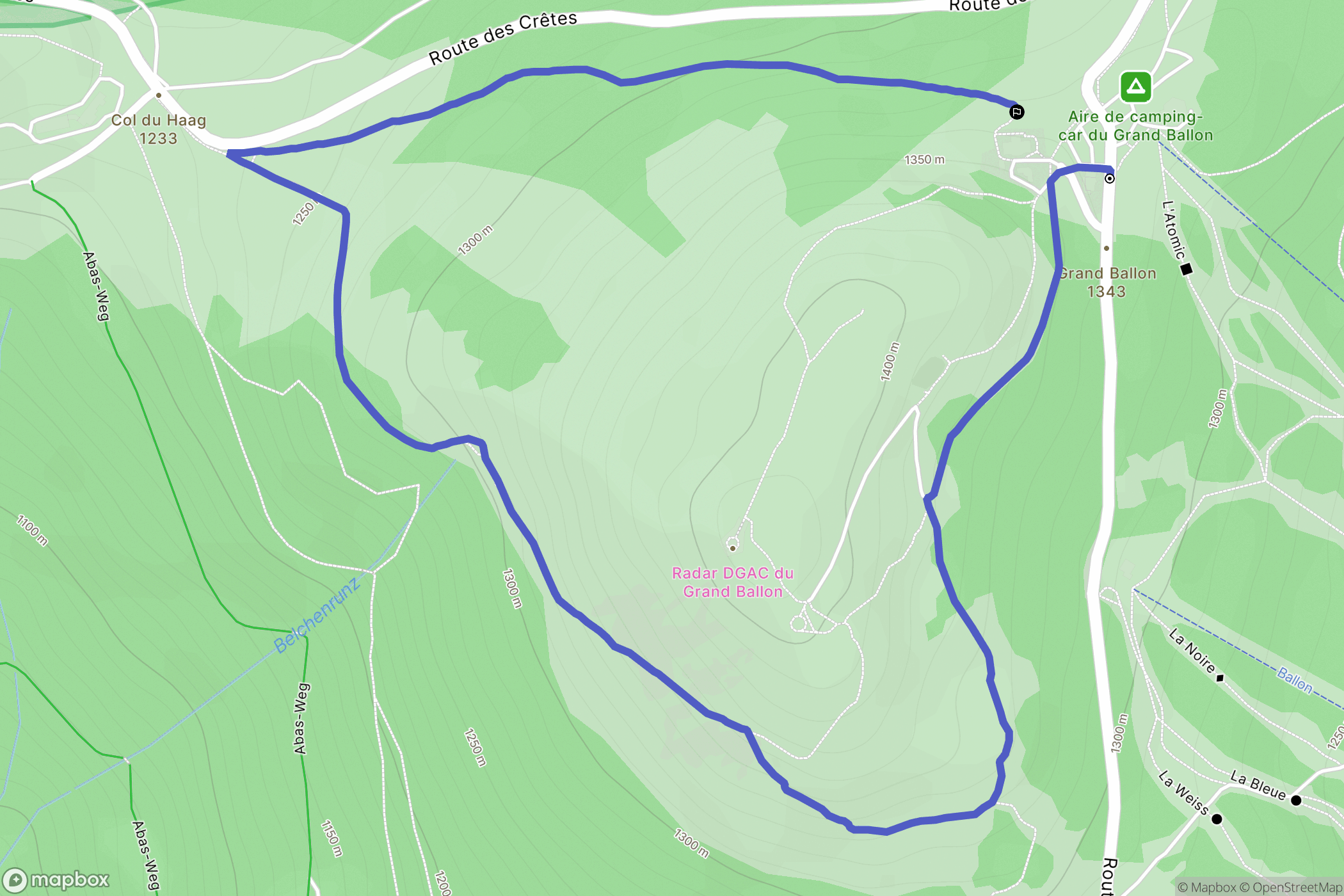 Soultz-Haut-Rhin : carte du parcours de randonnée - France