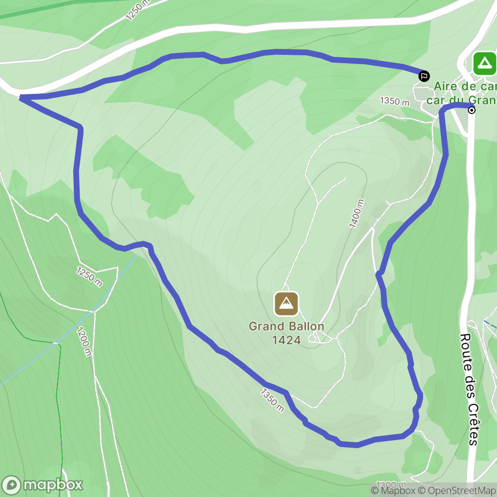 Soultz-Haut-Rhin : carte du parcours de randonnée - France