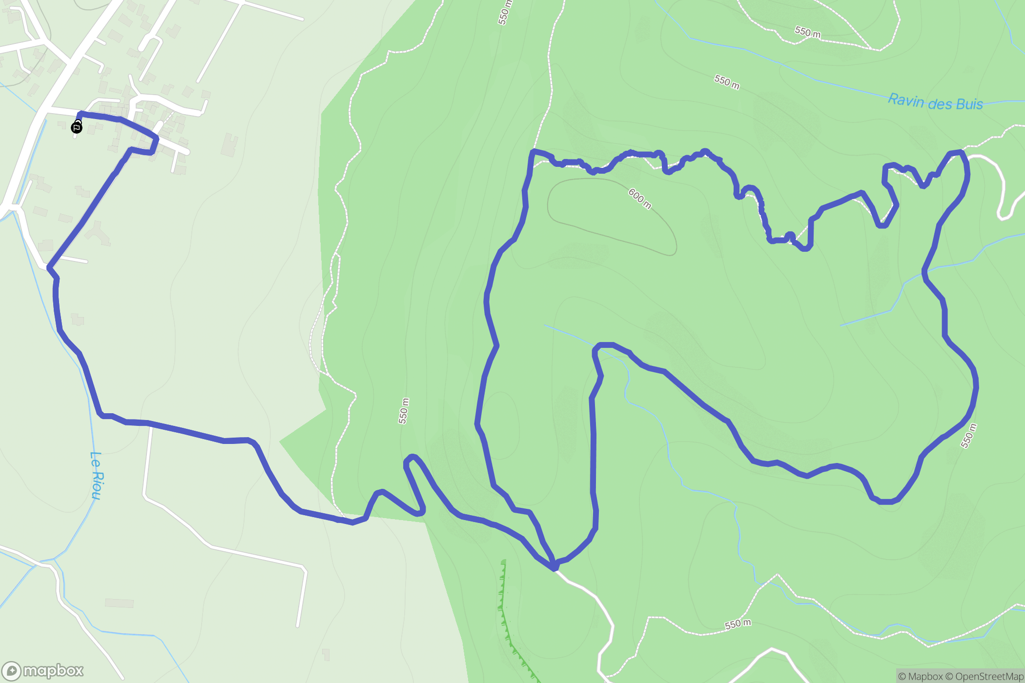 Aubignosc : carte du parcours de randonnée - France