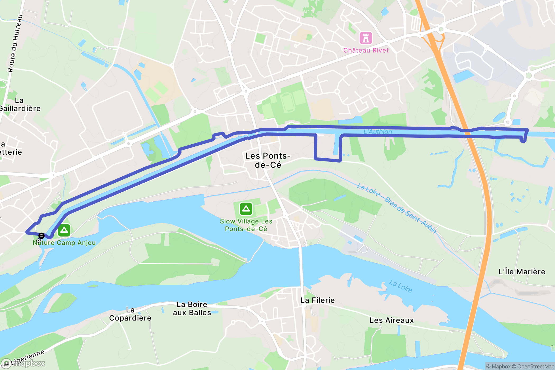 Sainte-Gemmes-sur-Loire : carte du parcours de randonnée - France
