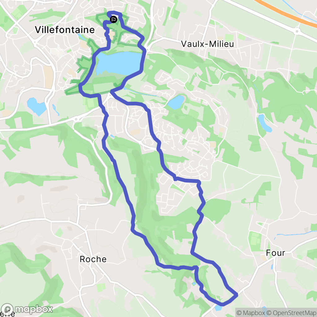 Vaulx-Milieu : carte du parcours de randonnée - France