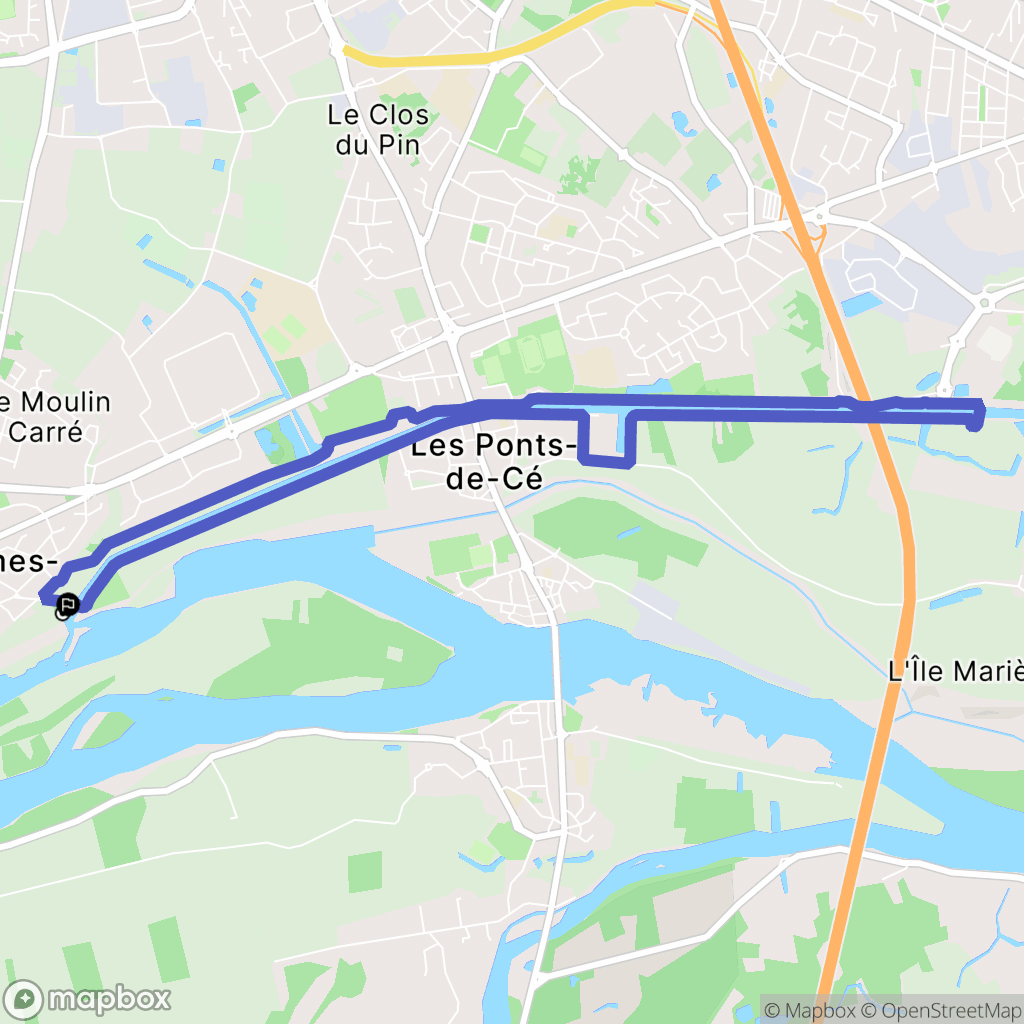 Sainte-Gemmes-sur-Loire : carte du parcours de randonnée - France