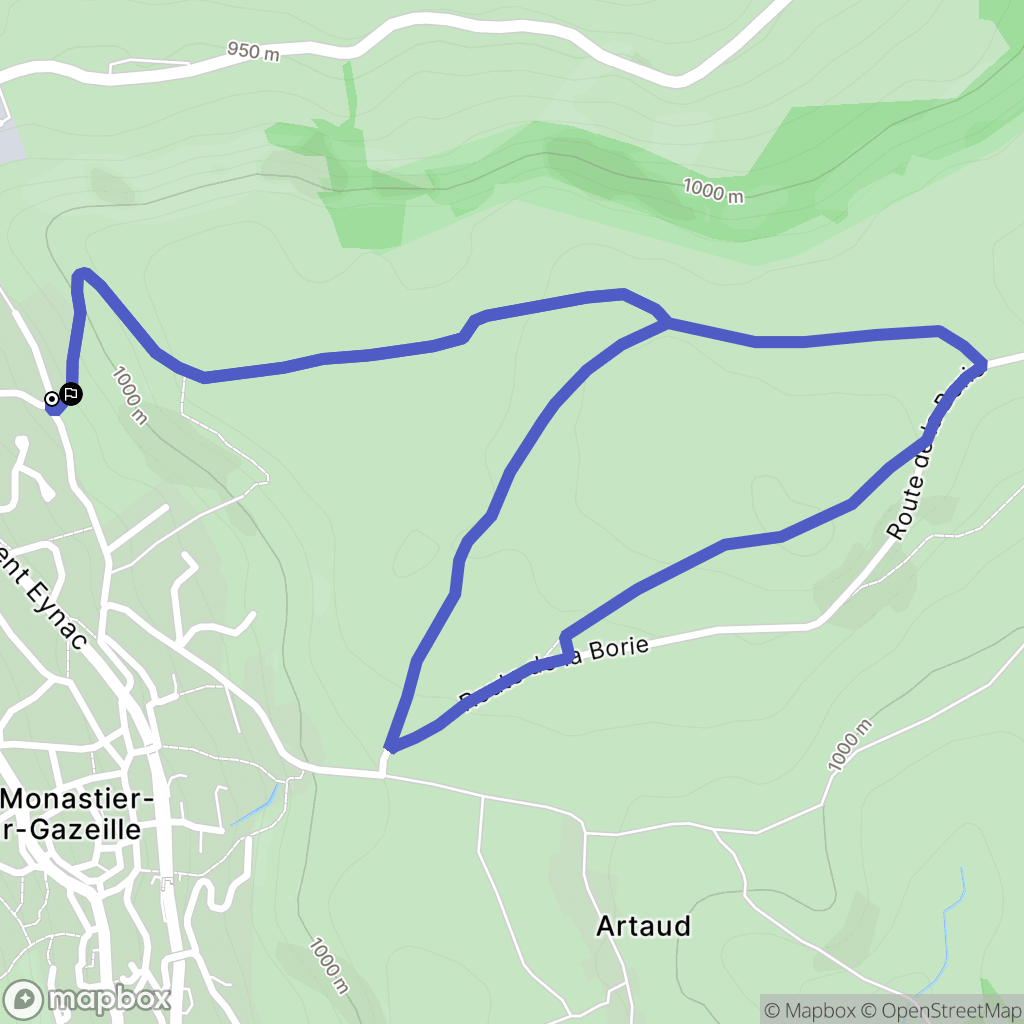 Le Monastier-sur-Gazeille : carte du parcours de randonnée - France