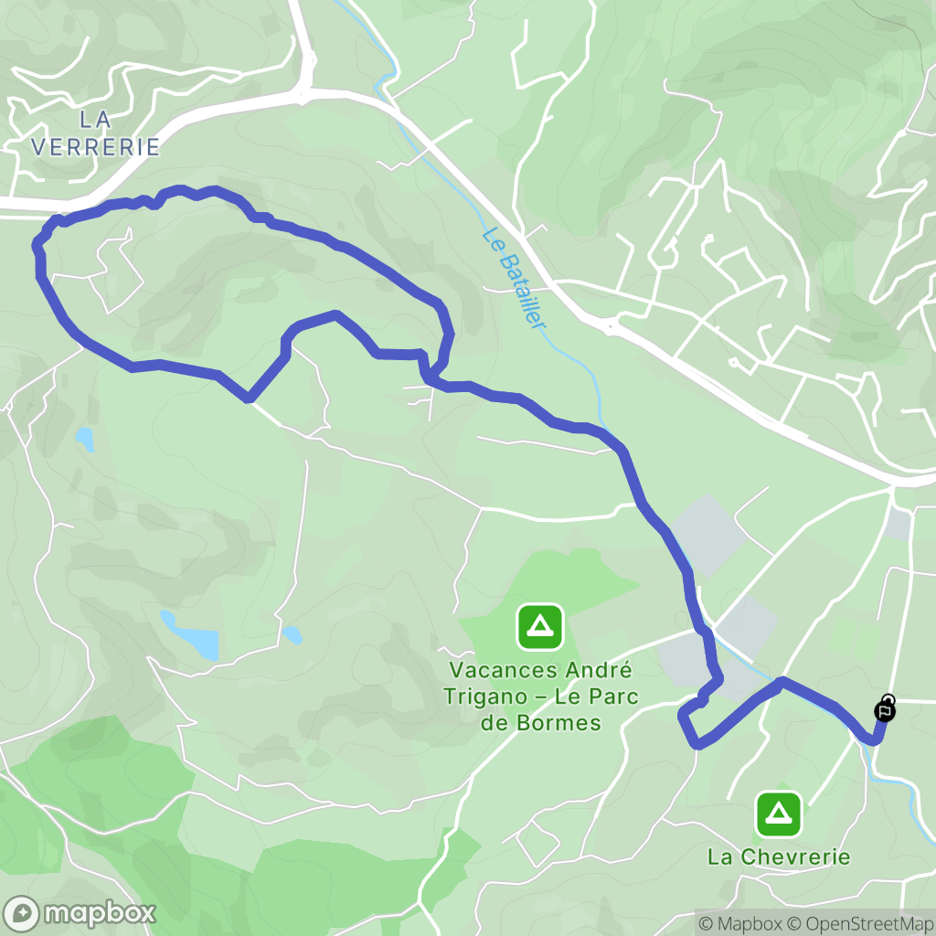 Bormes-les-Mimosas : carte du parcours de randonnée - France