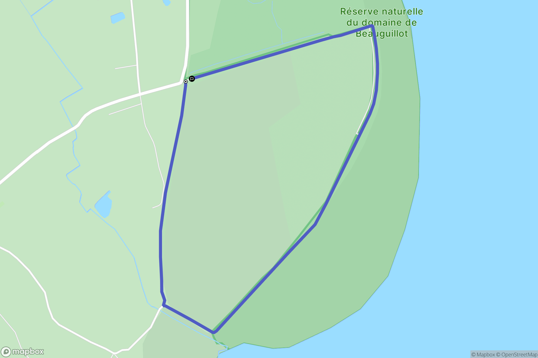 Sainte-Marie-du-Mont : carte du parcours de randonnée - France