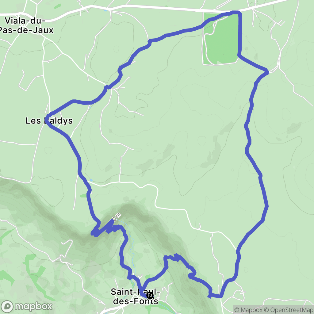 Saint-Jean-et-Saint-Paul : carte du parcours de randonnée - France