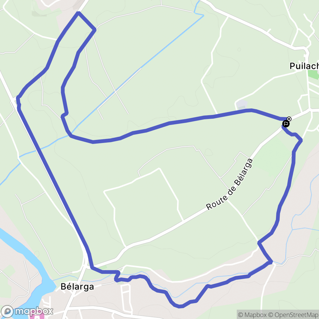 Puilacher : carte du parcours de randonnée - France