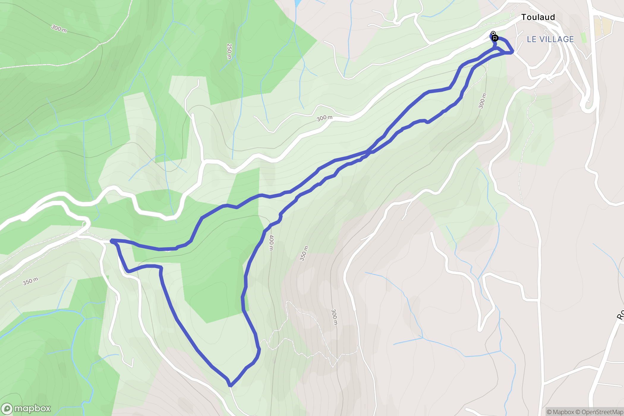 Toulaud : carte du parcours de randonnée - France