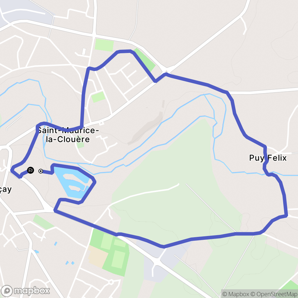 Gençay : carte du parcours de randonnée - France