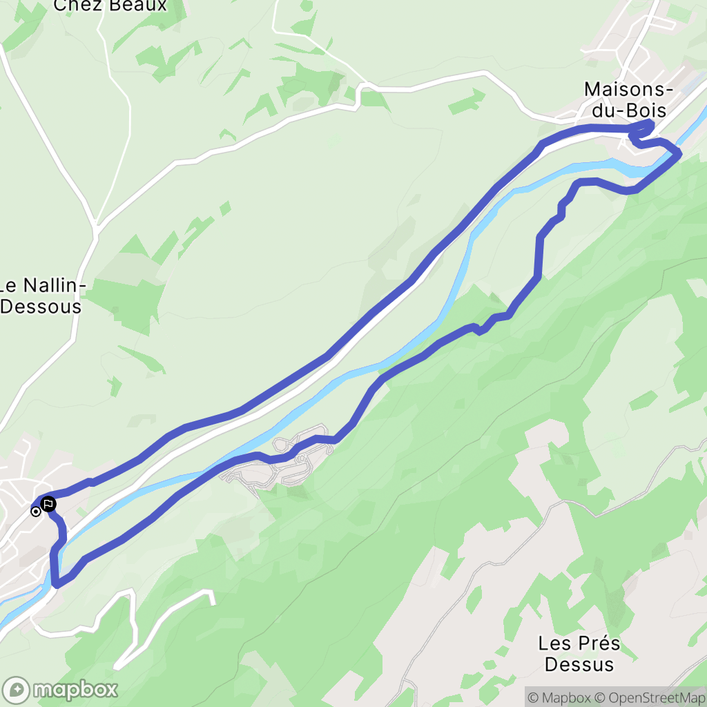 Arçon : carte du parcours de randonnée - France