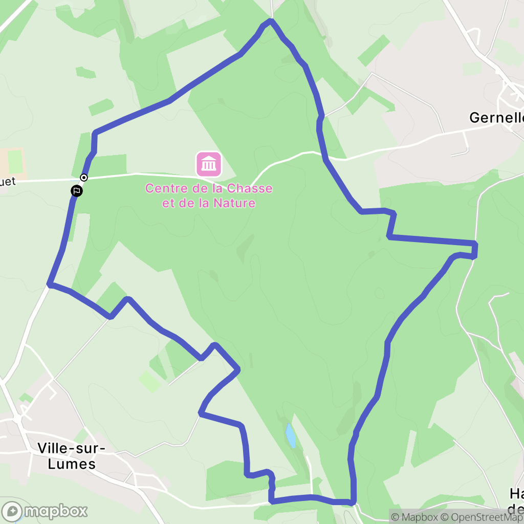 Saint-Laurent : carte du parcours de randonnée - France
