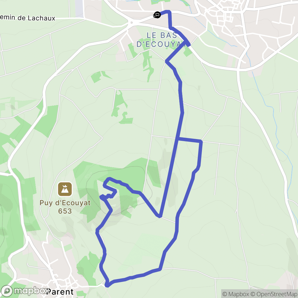Vic-le-Comte : carte du parcours de randonnée - France