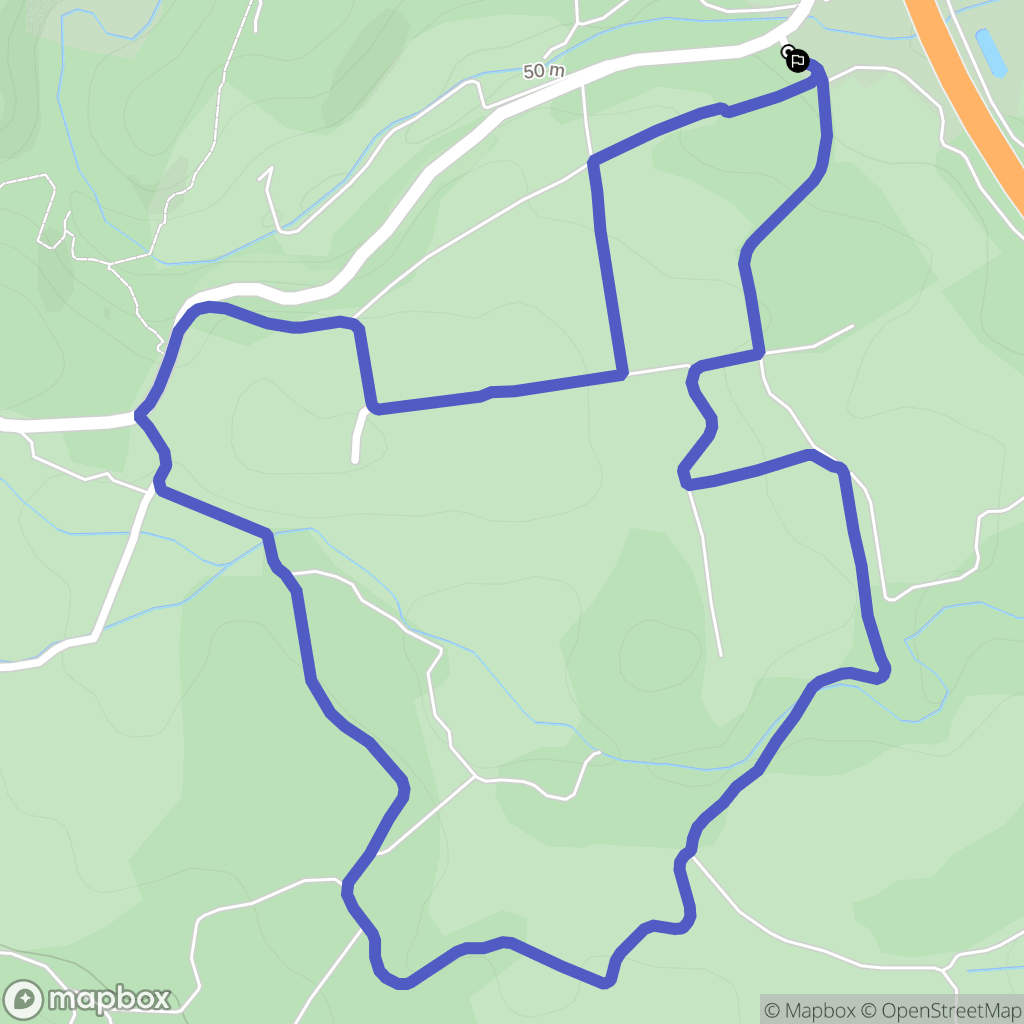 Caves : carte du parcours de randonnée - France