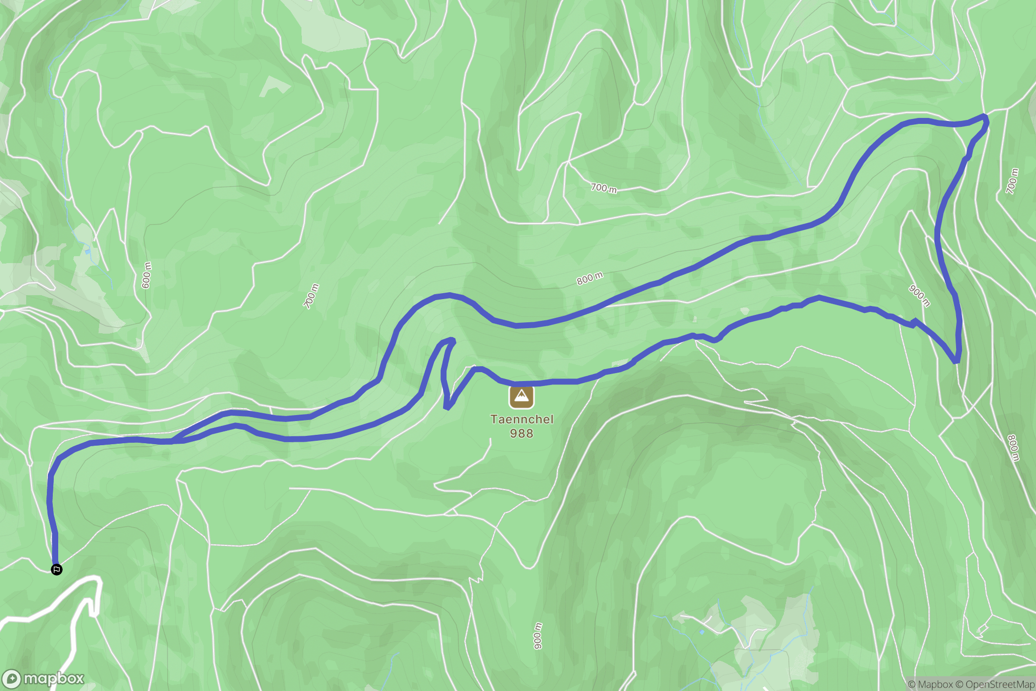 Sainte-Croix-aux-Mines : carte du parcours de randonnée - France