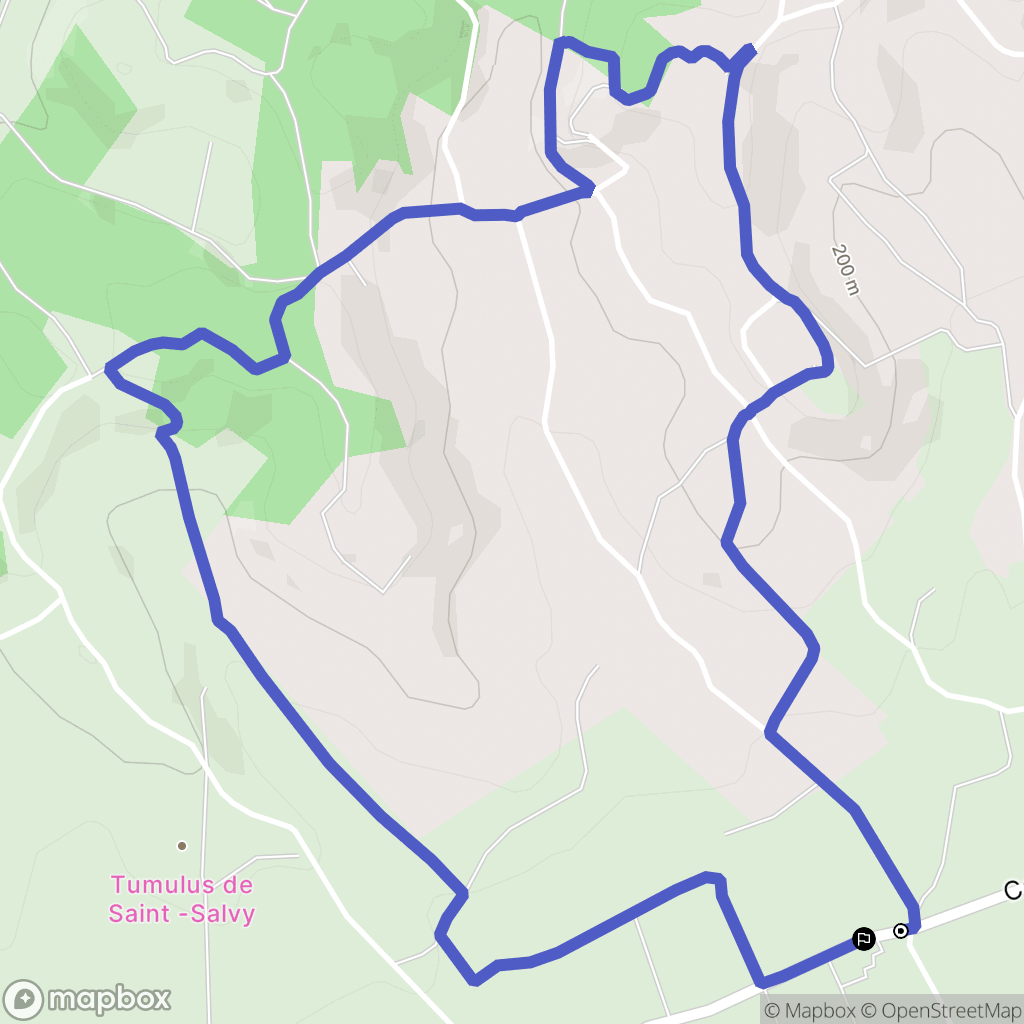 Lisle-sur-Tarn : carte du parcours de randonnée - France