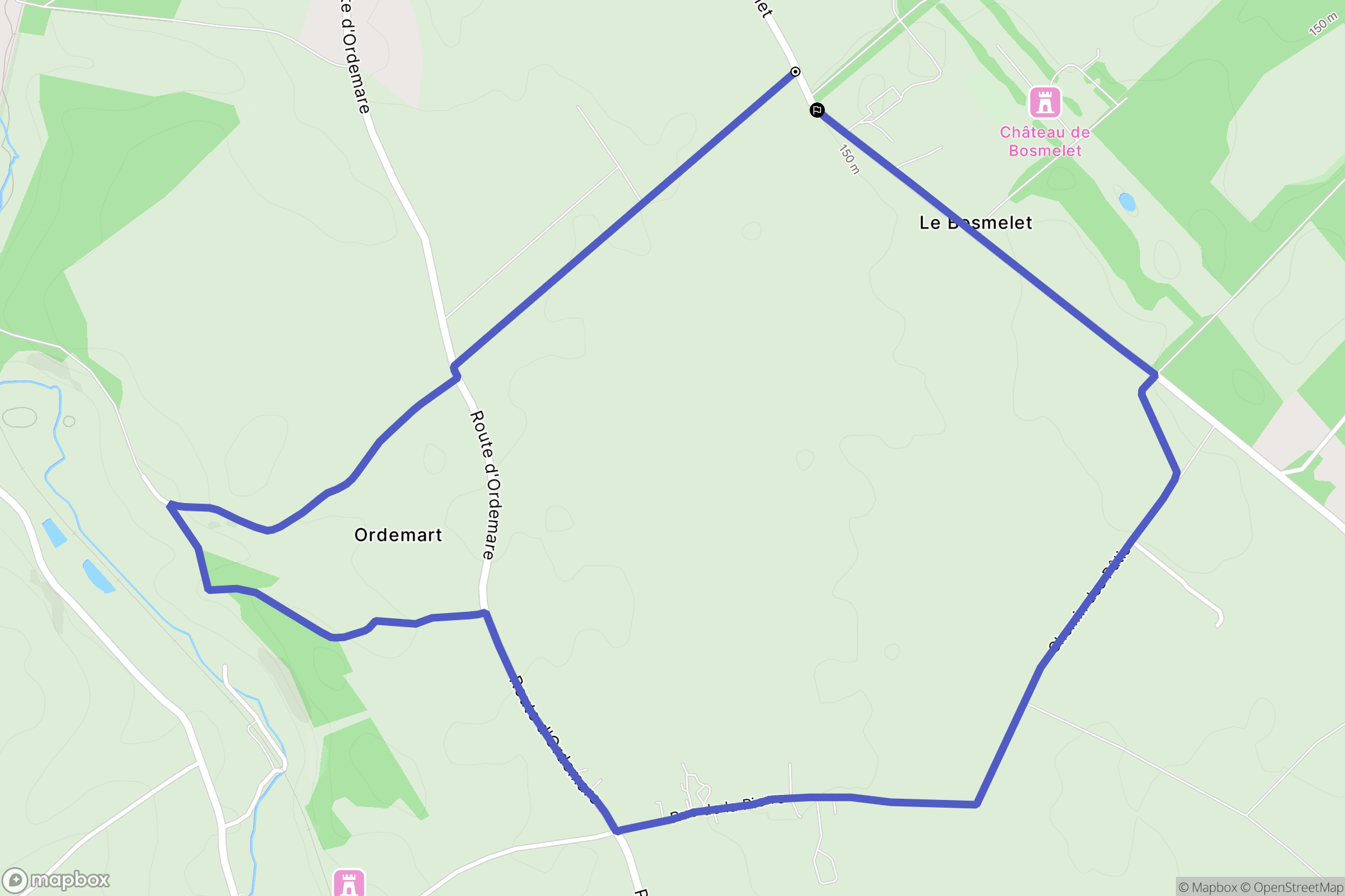 Saint-Denis-sur-Scie : carte du parcours de randonnée - France