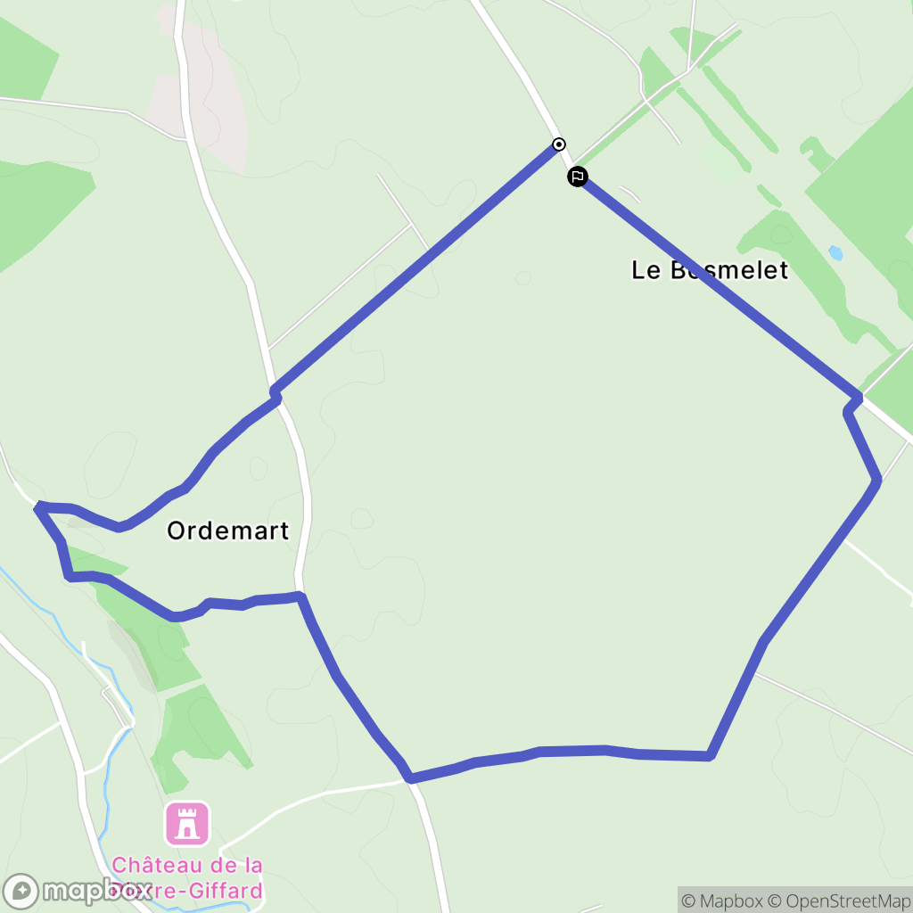 Saint-Denis-sur-Scie : carte du parcours de randonnée - France
