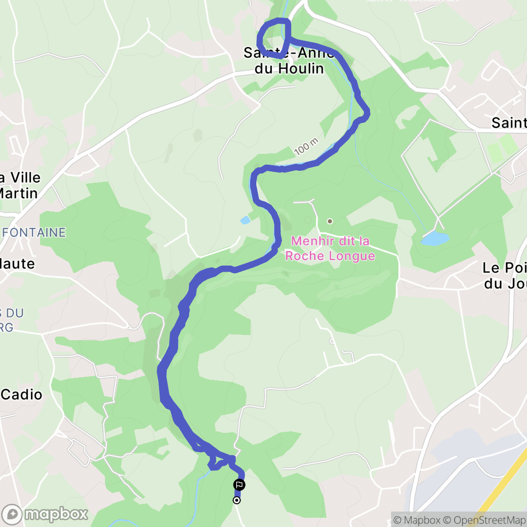 Plaintel : carte du parcours de randonnée - France