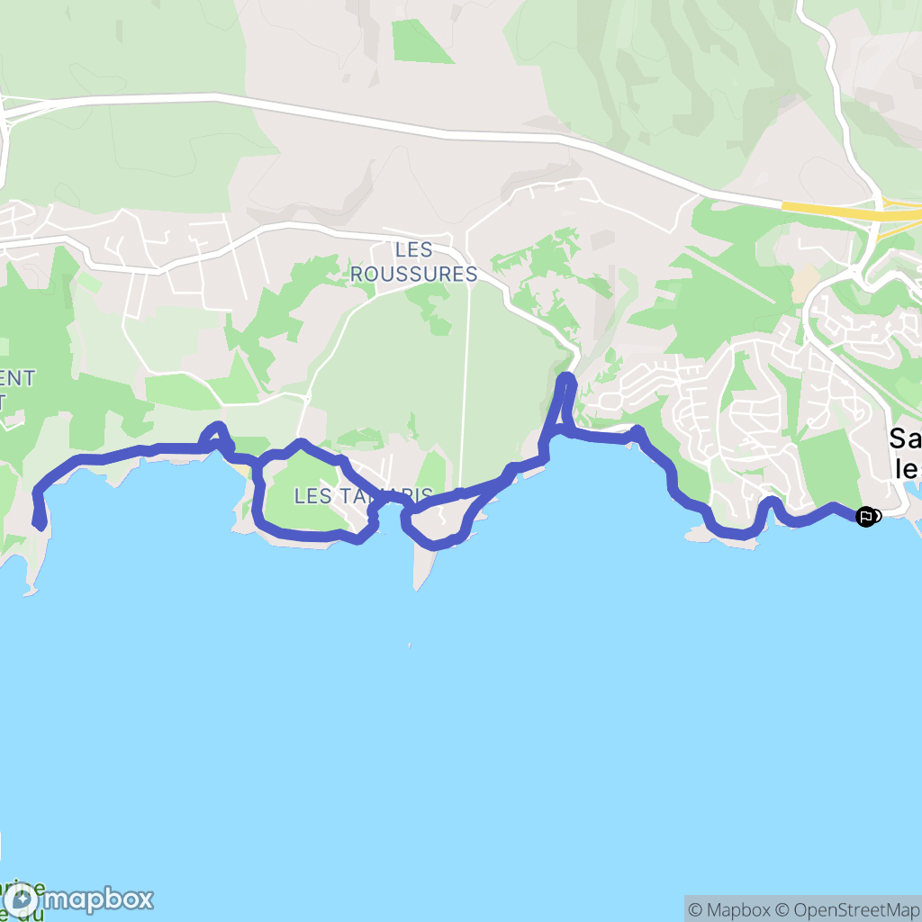 Sausset-les-Pins : carte du parcours de randonnée - France