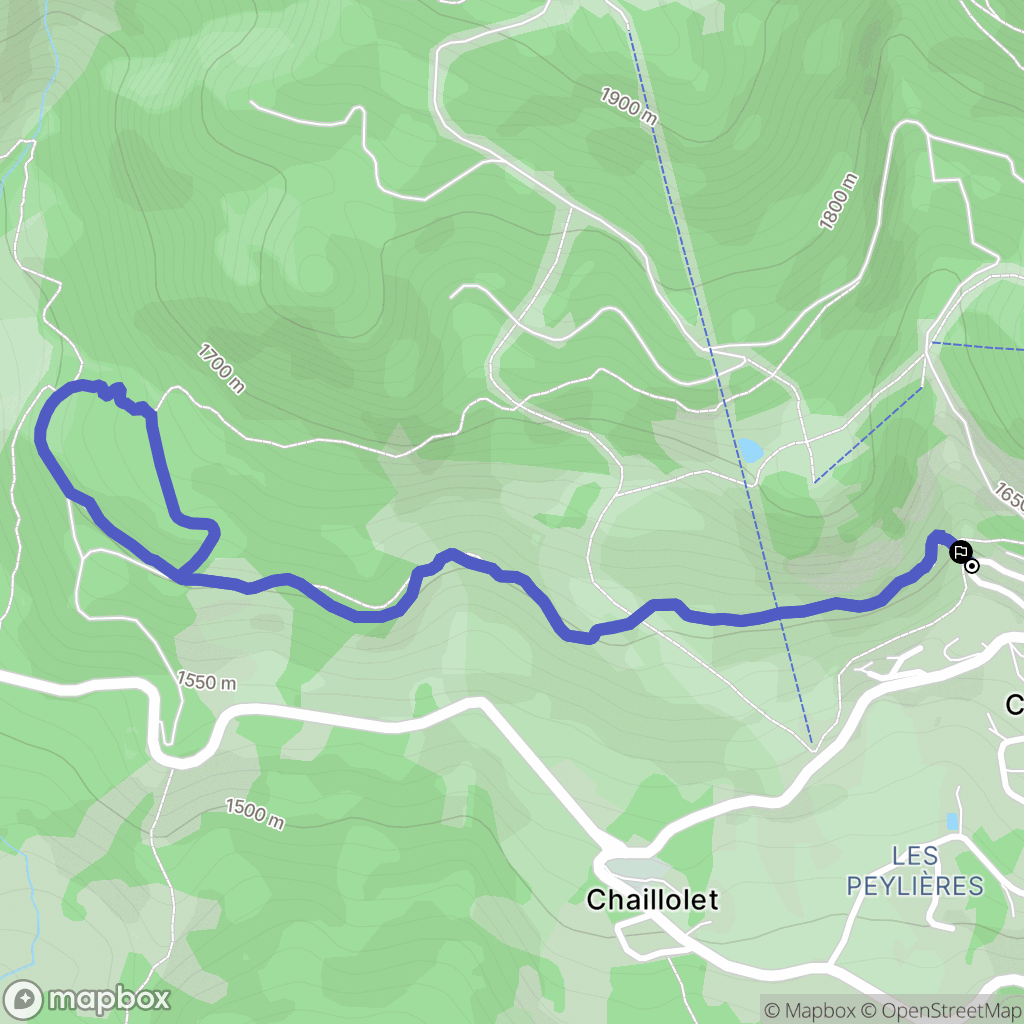 Saint-Michel-de-Chaillol : carte du parcours de randonnée - France