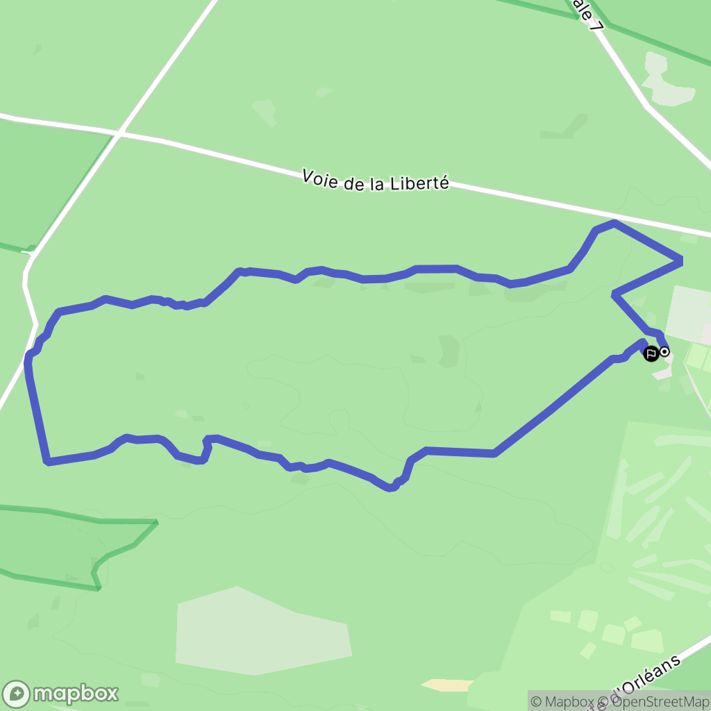 Fontainebleau : carte du parcours de randonnée - France